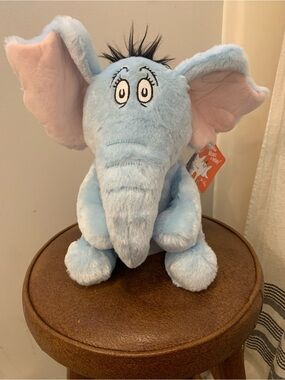 Plush Light Blue Elephant Stuffed Animal - Soft Cozy Toy